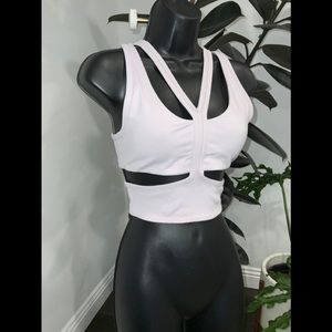 ALO sports Bra - Stone color  w/ Hue of purple